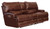Wembley - Italian Leather Match Power Lay Flat Reclining Console Loveseat With Power Adjustable Headrest - Walnut
