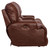 Wembley - Italian Leather Match Power Lay Flat Reclining Console Loveseat With Power Adjustable Headrest - Walnut
