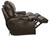 Wembley - Italian Leather Match Power Lay Flat Reclining Console Loveseat With Power Adjustable Headrest & Lumbar - Steel