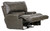 Wembley - Italian Leather Match Power Lay Flat Recliner With Power Adjustable Headrest & Lumbar - Steel
