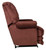 Malone - Power Lay Flat Recliner With Extended Ottoman - Merlot - 50"
