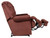 Malone - Power Lay Flat Recliner With Extended Ottoman - Merlot - 50"