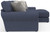 Cape May - 2 Piece Sofa Chaise With Comfort Coil Seating And 5 Accent Pillows Included (RSF Chaise) - Denim