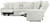Majesty - 3 Piece Deep Seating Power Reclining Sectional - White