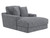 Cozy - Chaise With USB - Gunmetal