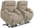 Regenerator - Dual Lift Power Headrest Console Loveseat With CR3 Heat/Massage/Lumbar/Zero Gravity - Burlap