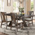 Chestnut Ridge - 5 Piece Dining Room Set (Round 72" Table & 4 Chairs) - Brown / Beige
