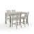 Pascal - Counter Dining Table & 4 Chairs - Driftwood