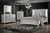 Stardust - 6/6 Eastern King 4 Piece Bedroom Set (Bed & Dresser & Mirror & Chest) - Pearl Silver