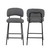 Blythe - Vegan Leather Counter Chair (Set of 2) - Gray