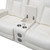 Orion II - Console Loveseat With Dual Recliners - White