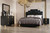 Empire - 6/6 Eastern King 4 Piece Bedroom Set (Bed & Dresser & Mirror & Nightstand) - Black