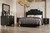 Empire - 5/0 Queen 5 Piece Bedroom Set (Bed & Dresser & Mirror & 2 Nightstands) - Black