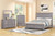Jamestown - 6/0 Western King 4 Piece Bedroom Set (Bed & Dresser & Mirror & Chest) With Storage - Gray