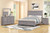 Jamestown - 6/0 Western King 4 Piece Bedroom Set (Bed & Dresser & Mirror & Nightstand) With Storage - Gray
