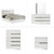 Paradox - 5/0 Queen 5 Piece Bedroom Set (Bed & Dresser & Mirror & Chest & Nightstand) - White