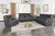 Titan - Manual 3 Piece Sofa & Console Loveseat & Recliner - Gray