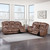 Morello - 2 Piece P1 Sofa & Loveseat With Power Footrest - Brown