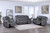 Morello - Manual 3 Piece Sofa & Loveseat & Recliner - Gray