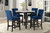 Celeste - Round Counter Table & 4 Chairs - Blue