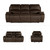 Brookings - 3 Piece P2 Sofa & Loveseat & Recliner With Power Headrest & Footrest - Brown