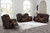 Nikko - Manual 3 Piece Sofa & Loveseat & Recliner - Brown