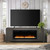 Fireplace TV Consoles - 406 78" Console With Fire FTS - Brown