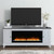 Fireplace TV Consoles - 417 80" Console With Fire FTS - White