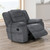 Redondo - Glider Recliner With Heat And Massage - Dark Gray