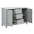Fiona - Marble Top Dining Buffet / Server - Mist Gray