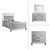 Valentino - Queen 4 Piece Bedroom Set (Bed, Dresser, Mirror, Nighstand) - Silver