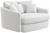 Matty - Round Accent Cuddle Chaise - White