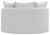 Matty - Round Accent Cuddle Chaise - White