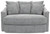 Matty - Round Accent Cuddle Chaise - Pewter