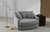 Matty - Round Accent Cuddle Chaise - Pewter