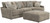 Turner - 2 Piece Sofa Cuddler With Right Side Facing Cuddler And Cocktail Ottoman - Mushroom