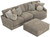 Turner - 2 Piece Sofa Cuddler With Right Side Facing Cuddler And Cocktail Ottoman - Mushroom