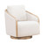 Nora - Upholstered Swivel Accent Chair - Light Brown