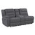Redondo - Laf Console Loveseat With 2 Recliners Power - Dark Gray