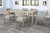 Modern - Blair 7 Piece Full Back Chair Dining Set - Wheat