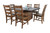 Modern - Square 7 Piece Dining Set With Built-in Storage - Tobacco Buckskin