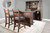 80" Traditional Wood Home 3 Piece Bar Set With Stools - Dark Brown