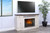 Media Console With Electric Fireplace - Buckskin / White