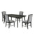 Skyline - Rectangle Dining Table With 4 Chairs - Black / Gray