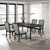 Skyline - Rectangle Dining Table With 4 Chairs - Black / Gray