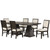 Plateau - 78" Rectangle Dining Table And 6 Chairs - Dark Brown / Beige