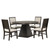 Plateau - 54" Round Dining Table And 4 Chairs - Dark Brown / Beige