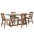 Putnam - Counter Table With 4 Chairs - Brown
