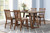 Putnam - Counter Table With 4 Chairs - Brown