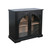 Elena - Small Black Wood Cabinet With Arched Glass Doors - Umbra / Oak Grove